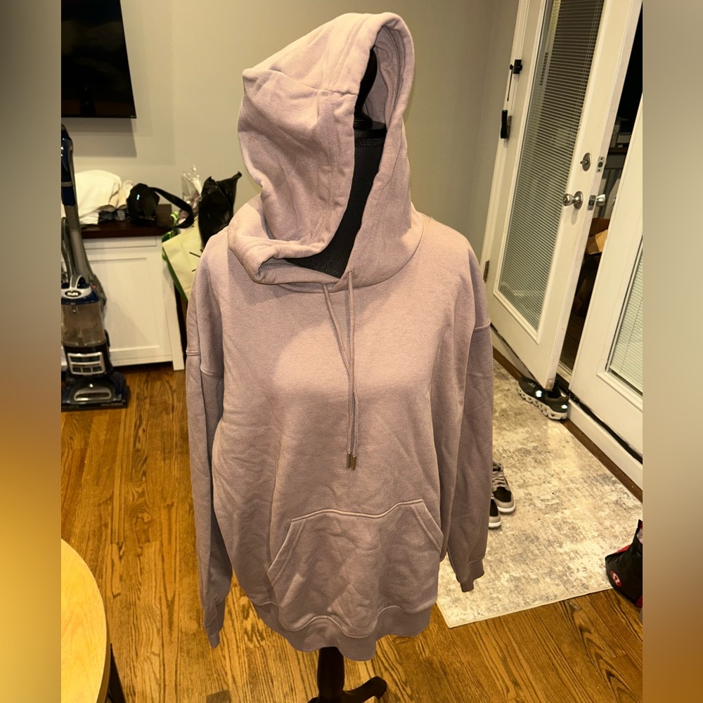 Womens H&M Hoodie in neutral brown oversized size LARGE